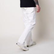 Image showing the IH-634-WT - 13.5oz Cotton Twill Straight Cut Trousers - White which is a Jeans described by the following info SS24 and sold on the IRON HEART GERMANY online store