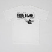 Image showing the IHT-IHG#5-WHT- Iron Heart Germany 7.5oz Loopwheel Crew Neck T-Shirt - White which is a T-Shirts described by the following info Iron Heart, Released, T-Shirts, Tops and sold on the IRON HEART GERMANY online store