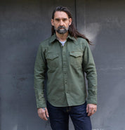 13 oz Military Serge Western Shirt Olive