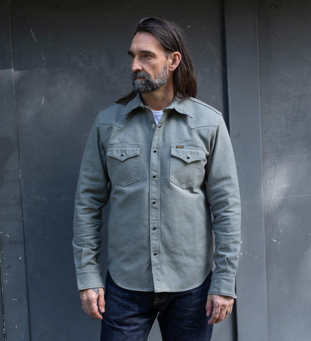 13oz Military Serge Western Shirt - Grey