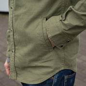 Image showing the IHSH-381-OLV - 9oz Military Serge CPO Shirt - Olive which is a Shirts described by the following info SS24 and sold on the IRON HEART GERMANY online store