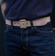 OGL-BELT-RO-SPGAR-BRN - OGL Single Prong Leather Belt - Rough Out Brown