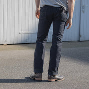 21 oz Selvedge Denim Tapered Jeans - Black Overdyed