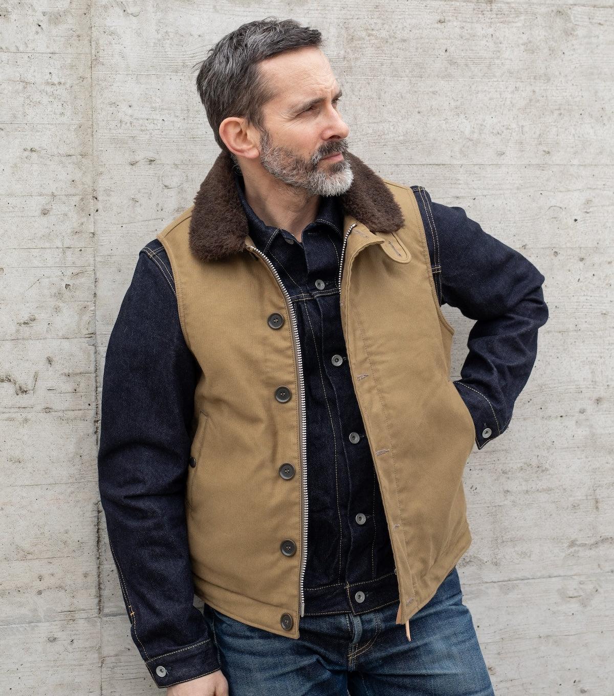 IHV-46-KHA - Whipcord N1 Deck Vest - Khaki – IRON HEART GERMANY
