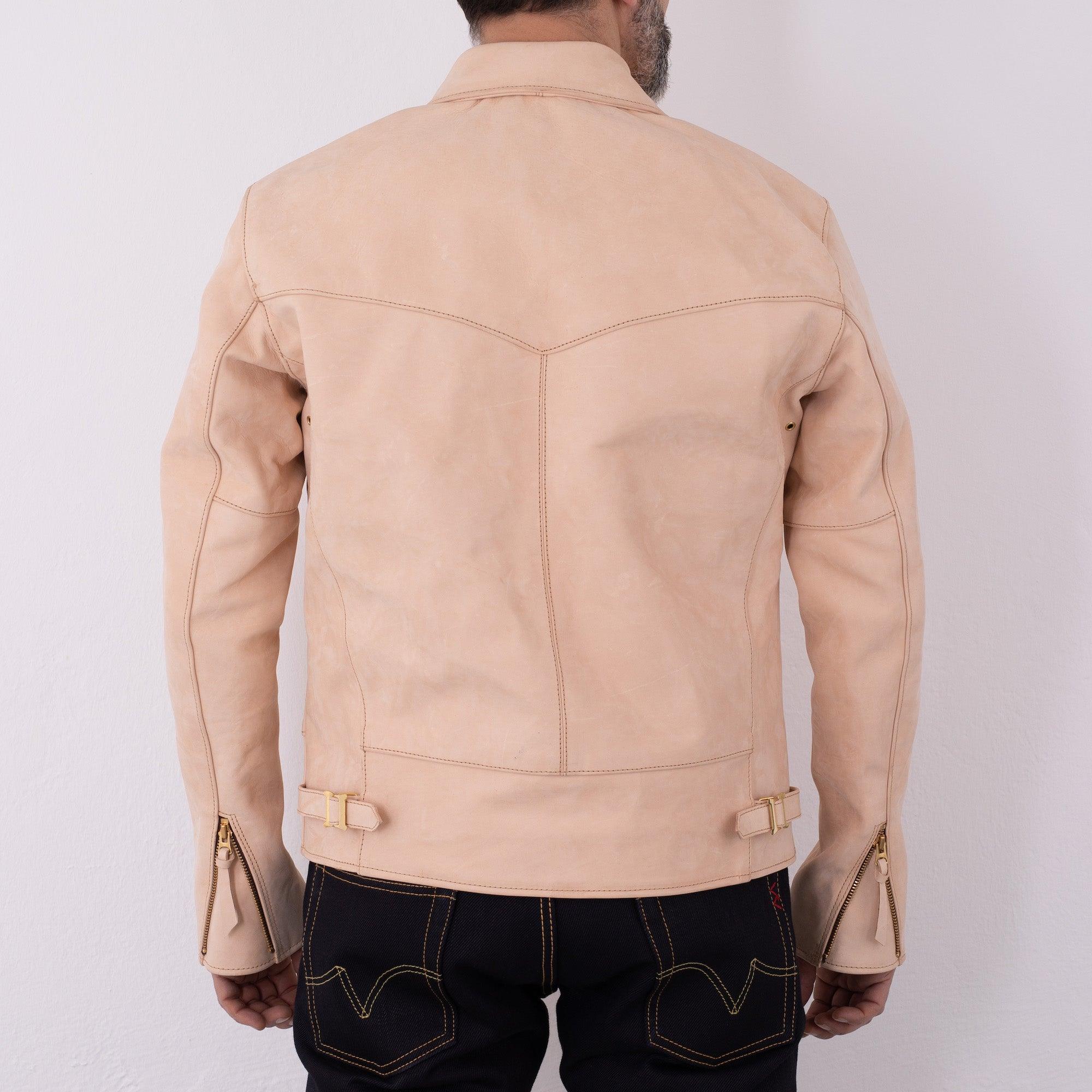 Image showing the SB-MV JPN/HO-NAT - Simmons Bilt "Maverick" Horsehide Jacket - Natural which is a LEATHER JACKETS described by the following info LEATHER JACKETS, New, SIMMONS BILT, Tops and sold on the IRON HEART GERMANY online store