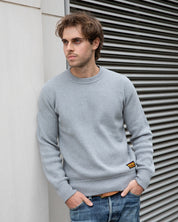 IHSW-86-GRY - Heavyweight Thermal Crew Neck Sweater - Grey