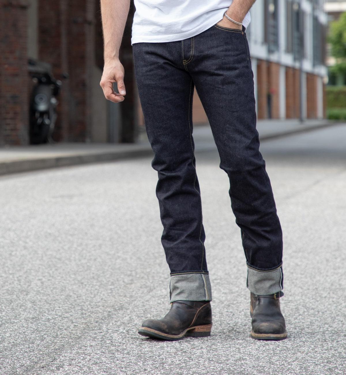 14oz Selvedge Denim Slim Tapered Jeans - Indigo