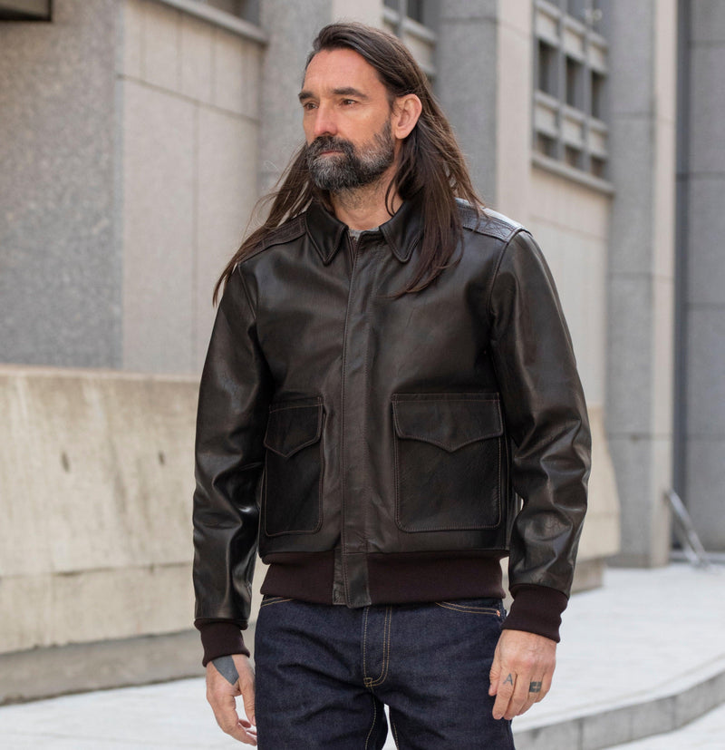 ジャケット・アウター Atlast&co leather togs black horsehide At Last & Co. Lot 762 Leather Togs Horsehide Jacket – BROGUE