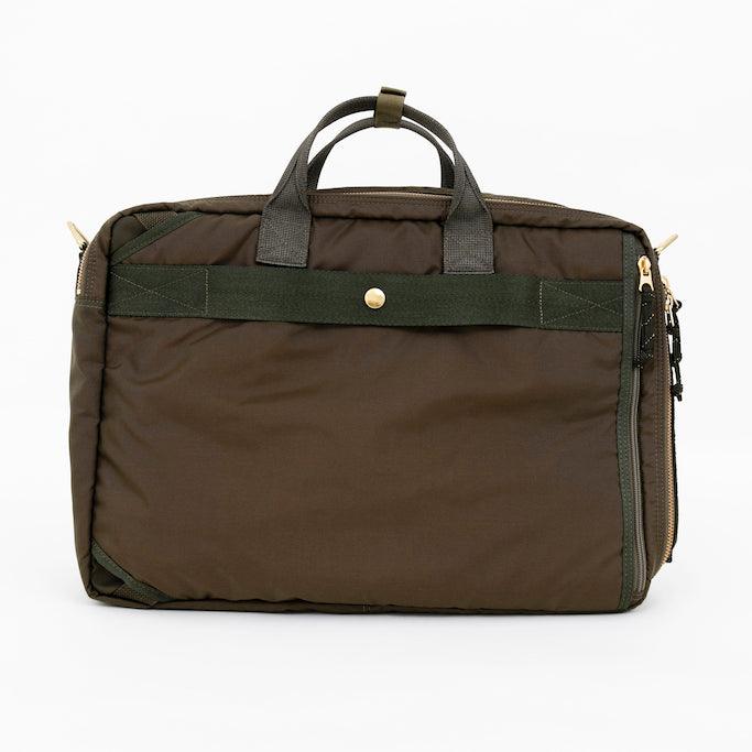 Image showing the Porter-Yoshida & Co - FORCE 3WAY BRIEFCASE - Olive Drab which is a Bags described by the following info Accessories, Bags, Porter-Yoshida & Co. and sold on the IRON HEART GERMANY online store