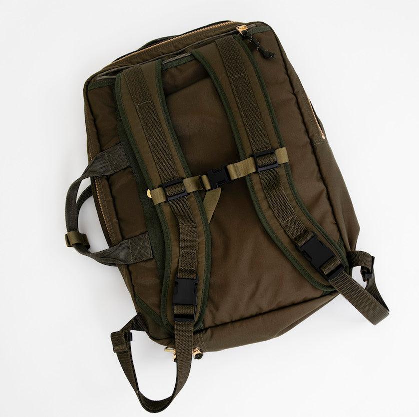 Image showing the Porter-Yoshida & Co - FORCE 3WAY BRIEFCASE - Olive Drab which is a Bags described by the following info Accessories, Bags, Porter-Yoshida & Co. and sold on the IRON HEART GERMANY online store