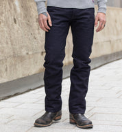 Image showing the IH-666S-14ii - 14oz Selvedge Denim Slim Straight Cut Jeans - Indigo/Indigo which is a Jeans described by the following info 666, Bottoms, IHSALE_M23, Iron Heart, Released, Slim, Straight and sold on the IRON HEART GERMANY online store