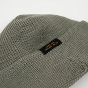 Image showing the DE-WKC001-SGE - Dehen 1920 Wool Knit Watch Cap - Sage which is a Headgear described by the following info Accessories, Dehen 1920, Headgear, Released and sold on the IRON HEART GERMANY online store