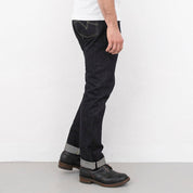 Image showing the IH-888S-142 - 14oz Selvedge Denim Medium/High Rise Tapered Cut Jeans - Indigo which is a Jeans described by the following info 888, Bottoms, Iron Heart, Jeans, Released, Tappered and sold on the IRON HEART GERMANY online store