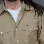 7oz Fatigue Cloth Western Shirt - Khaki