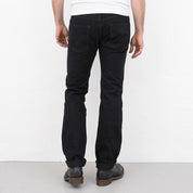 Image showing the IH-777S-142od - 14oz Selvedge Denim Slim Tapered Cut Jeans - Indigo Overdyed Black which is a Jeans described by the following info 777, Bottoms, Iron Heart, Jeans, Released, Tappered and sold on the IRON HEART GERMANY online store