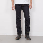 25oz Selvedge Denim Super Slim Cut Jeans - Indigo/Black