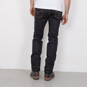 25oz Selvedge Denim Super Slim Cut Jeans - Indigo/Black