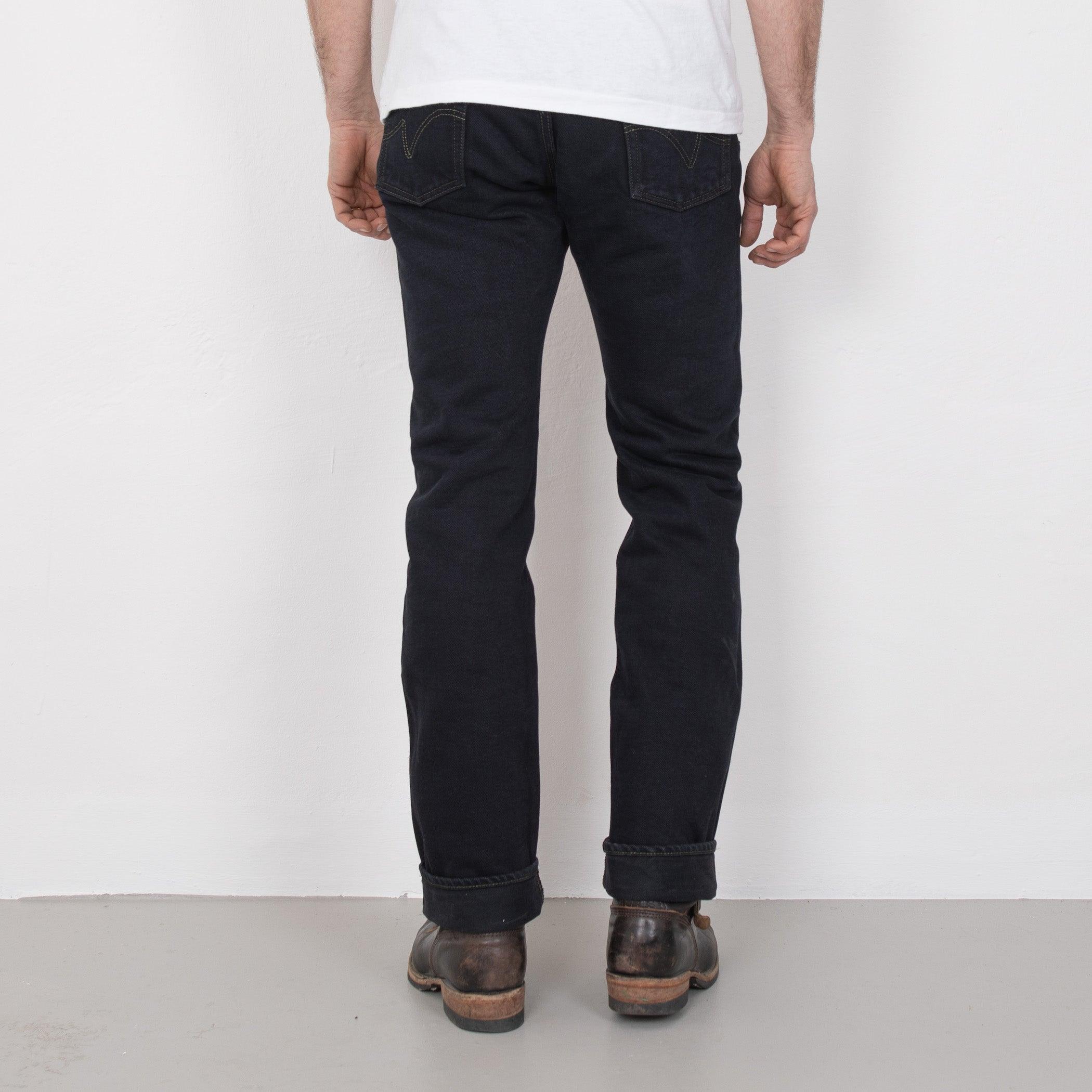 21 oz Selvedge Denim Tapered Jeans - Black Overdyed