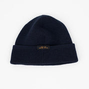 Image showing the DE-WKC001-NAV - Dehen 1920 Wool Knit Watch Cap - Dark Navy which is a Headgear described by the following info Accessories, Dehen 1920, Headgear, Released and sold on the IRON HEART GERMANY online store