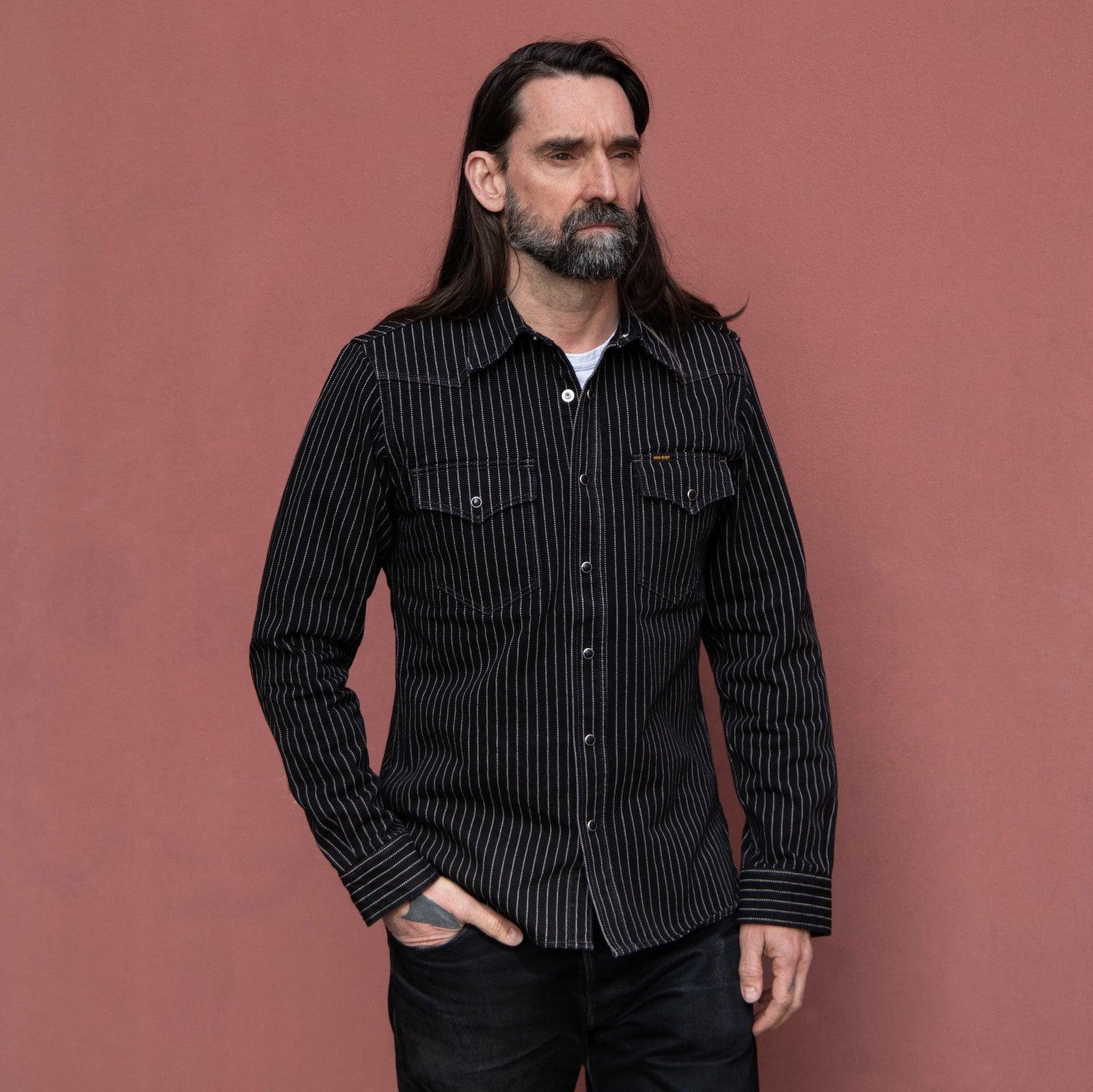 IHSH-62-BLK 12oz Wabash Western Shirt Black