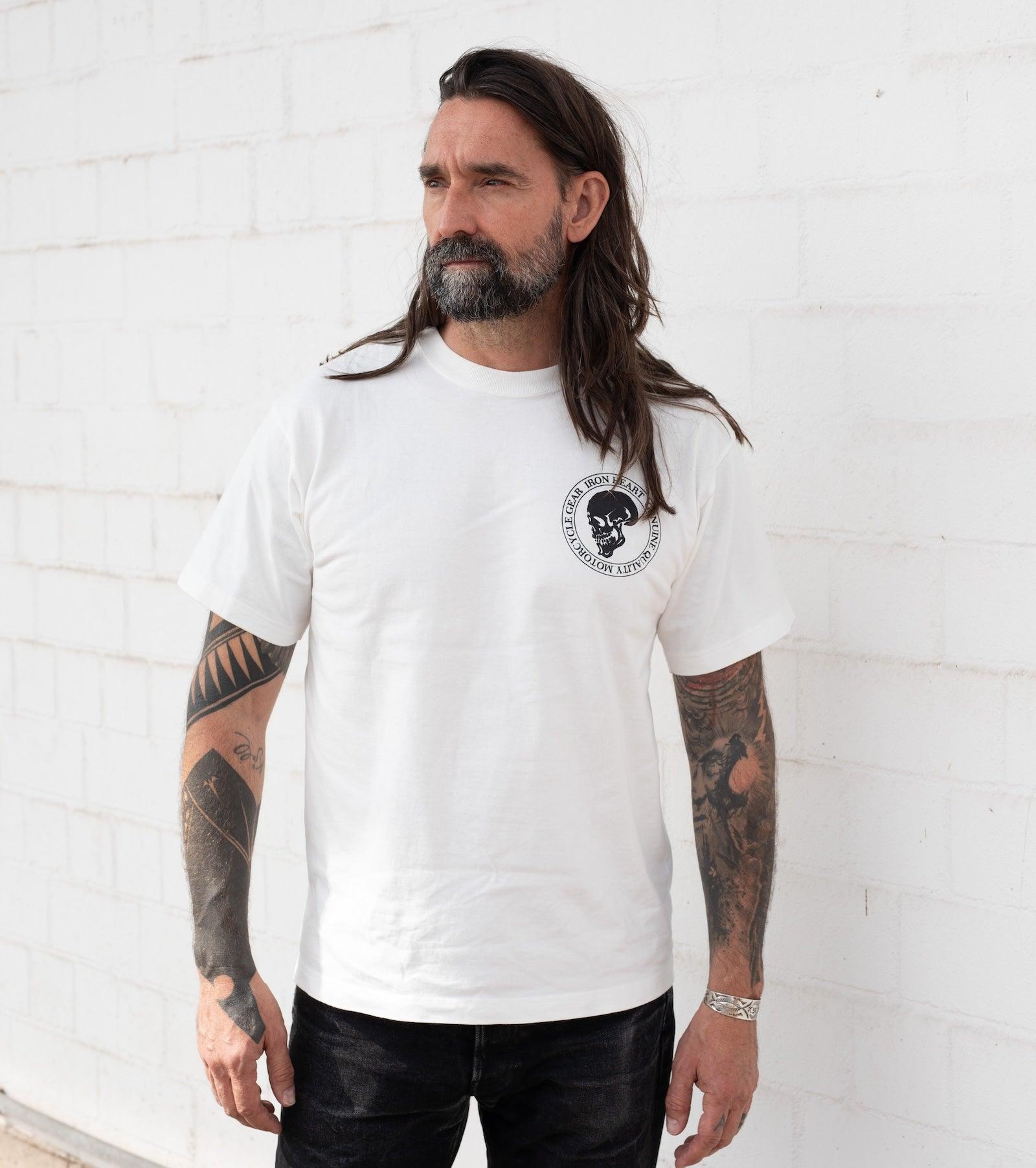 Iron Heart Hamburg 7.5oz Loopwheel Crew Neck T-Shirt - White