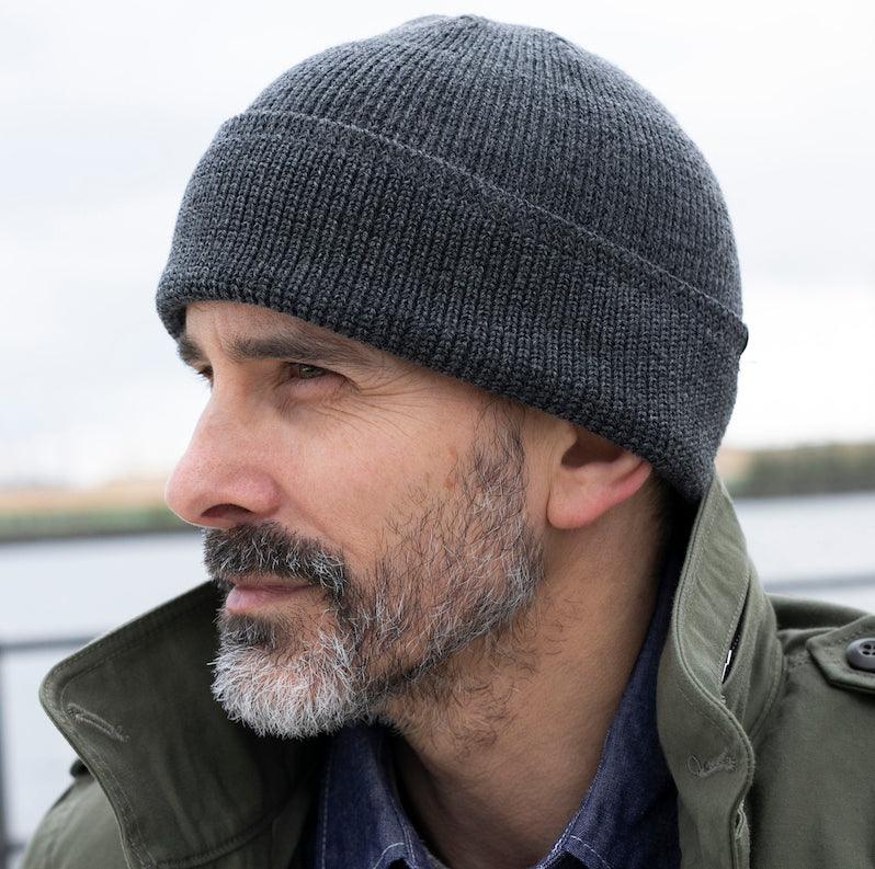 Image showing the DE-WKC001-CHA - Dehen 1920 Wool Knit Watch Cap-Charcoal which is a Headgear described by the following info Accessories, Dehen 1920, Headgear, Released and sold on the IRON HEART GERMANY online store