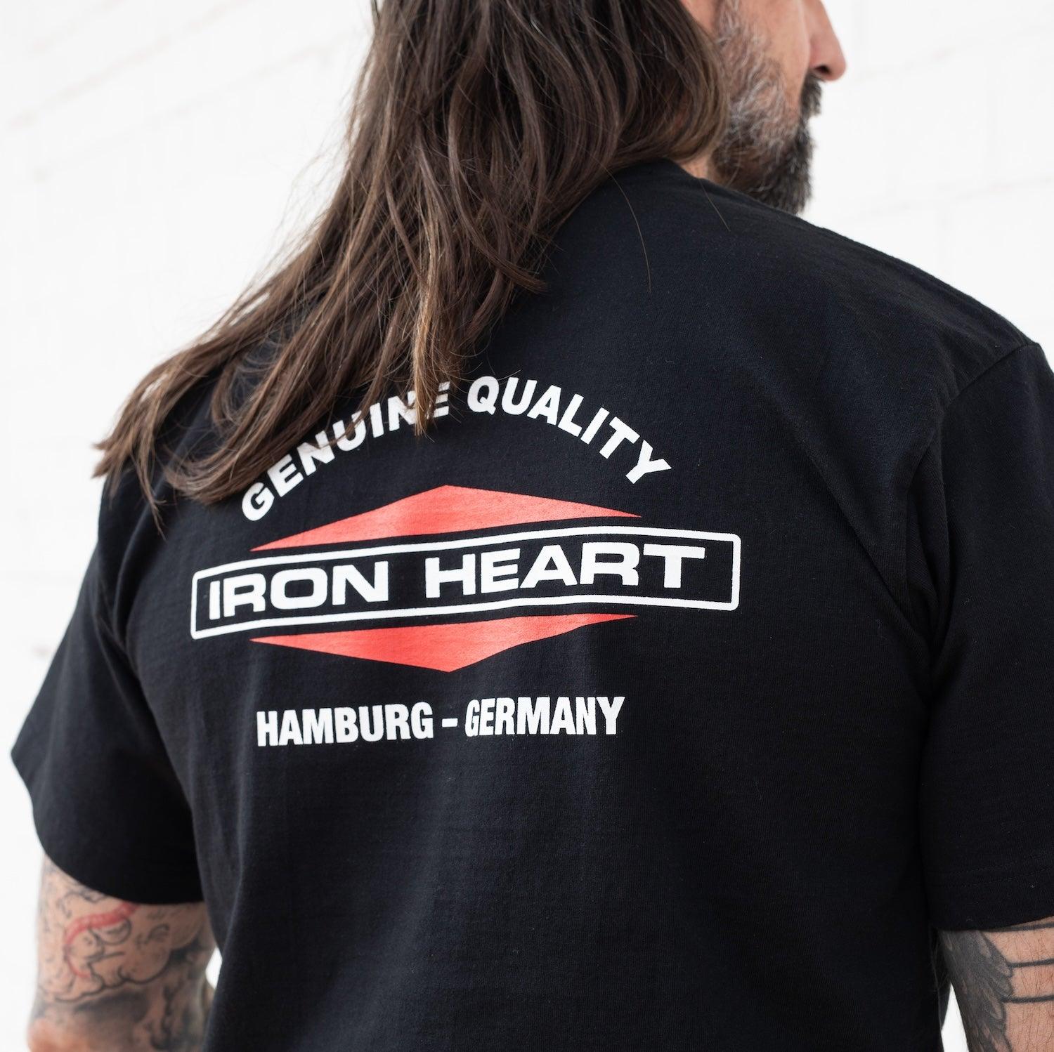 Iron Heart Hamburg 7.5oz Loopwheel Crew Neck T-Shirt - Black