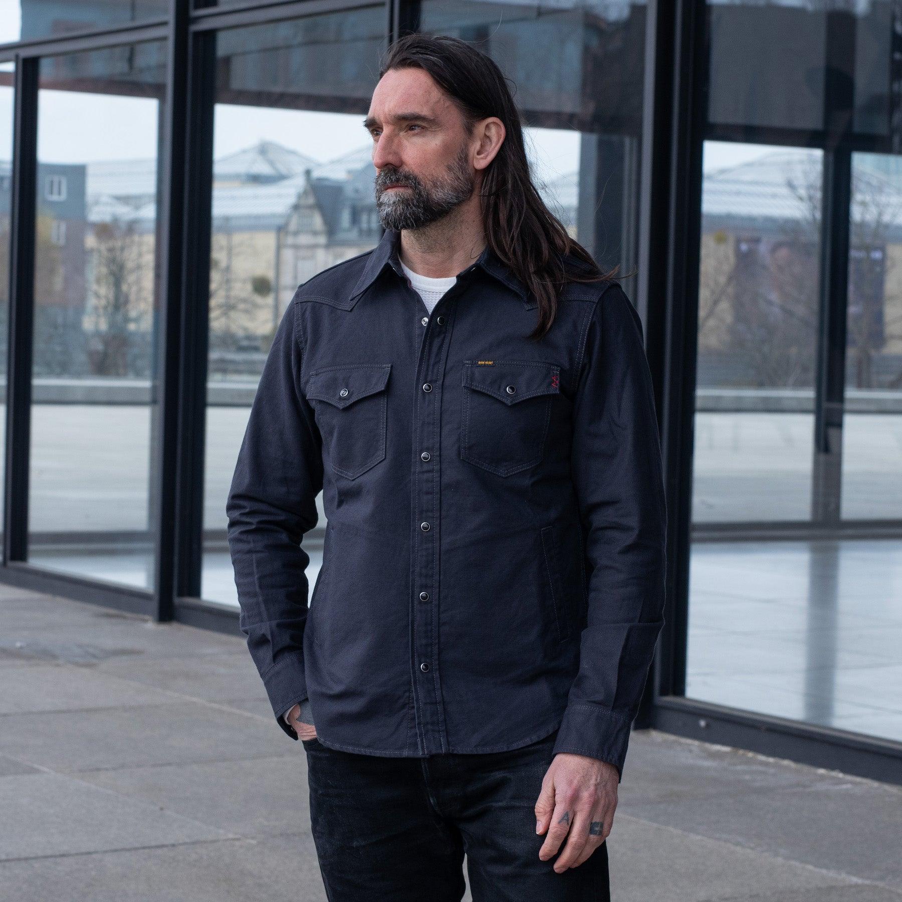 Iron Heart Denim Military Shirt Iron Heart 'Johnny Cash III' 12oz