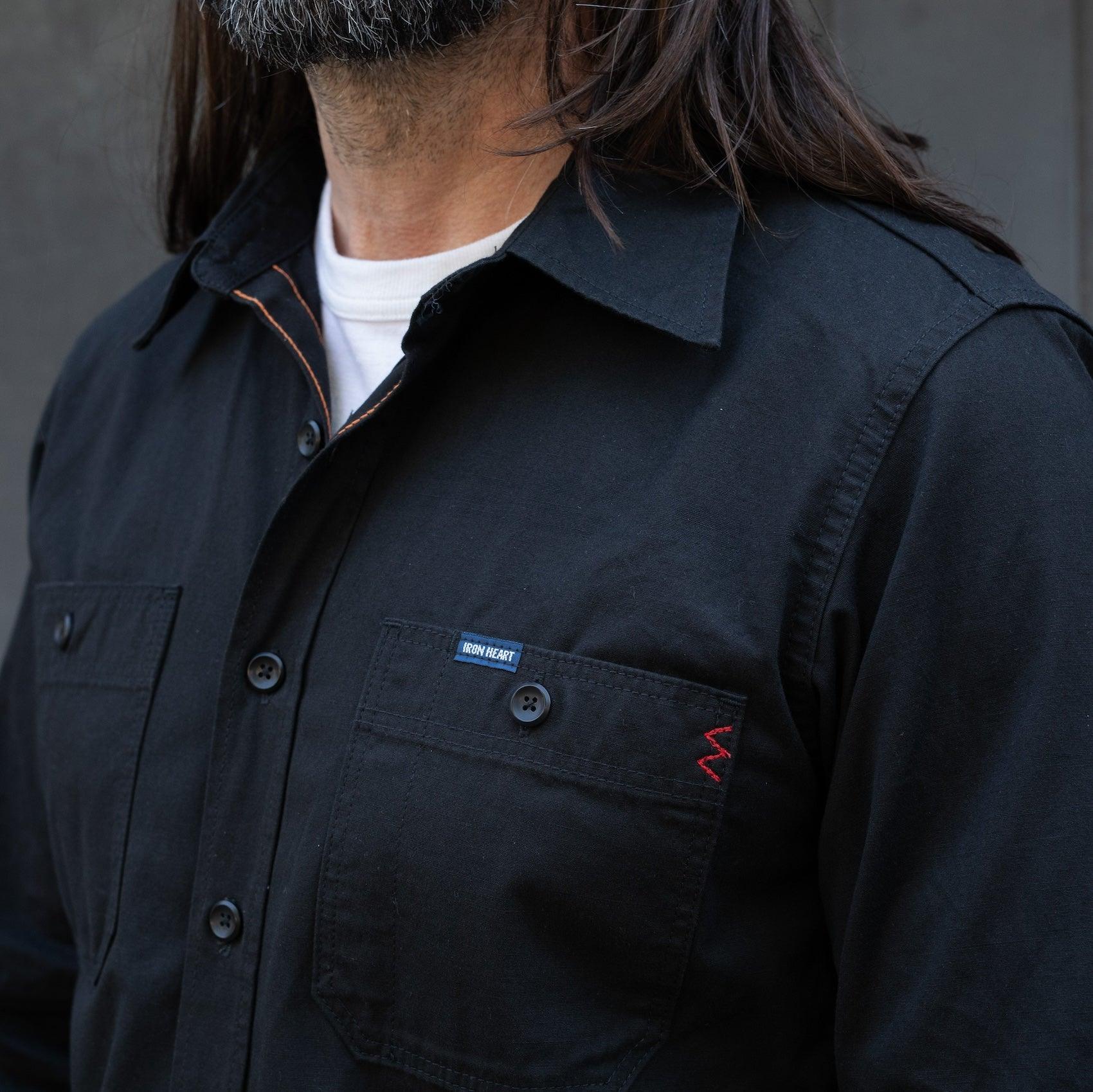 7oz Fatigue Cloth Work Shirt - Black