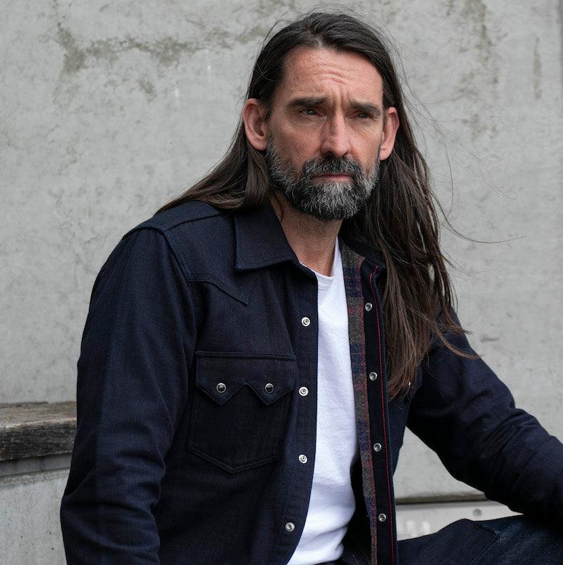 IHSH-368-IND - 14oz Double Cloth Western Shirt - Indigo – IRON