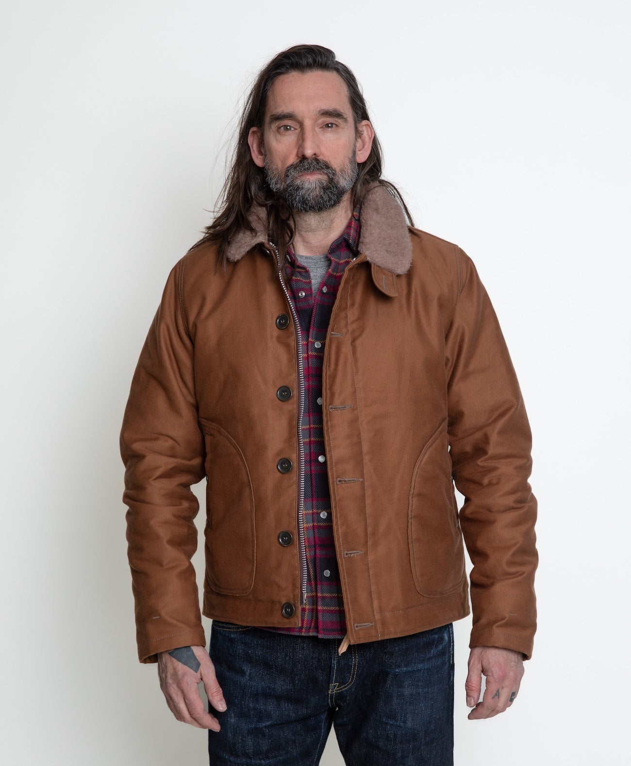 FW24 - IHM-35-BRN - Whipcord N1 Deck Jacket - Brown