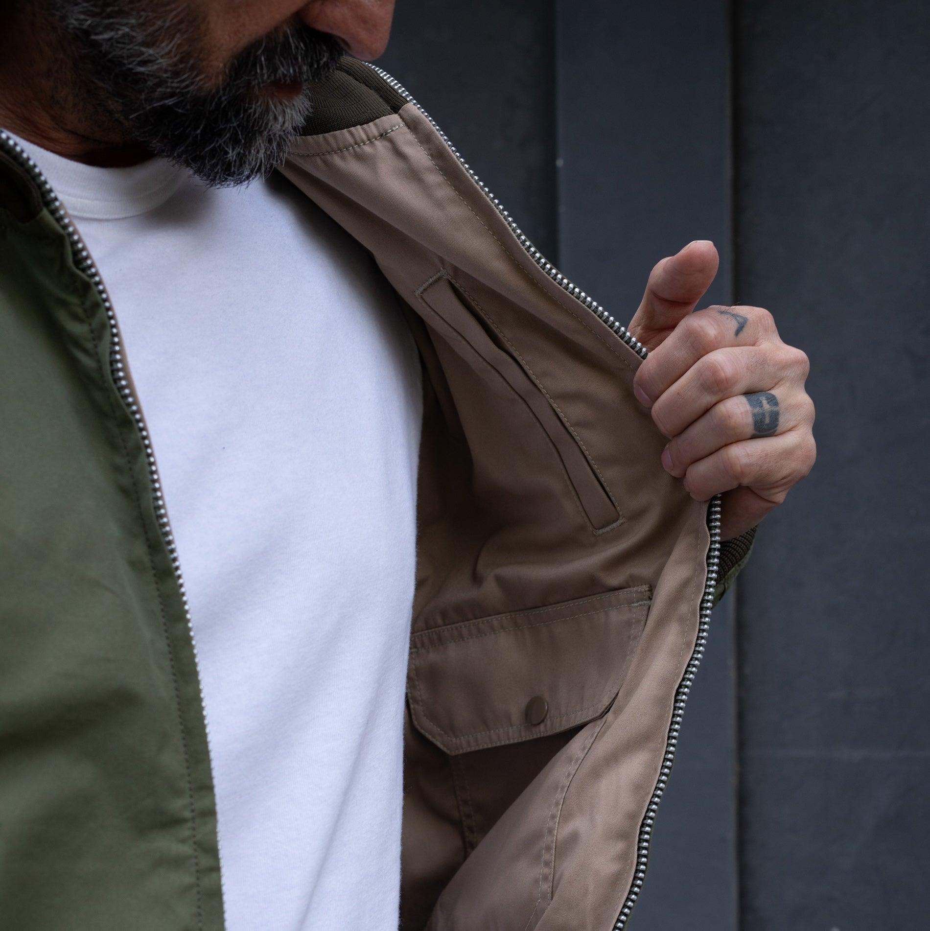 Reversible Tanker Jacket - Olive (No Patch)