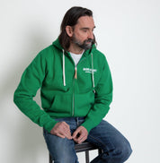 14oz Ultra Heavyweight Loopwheel Cotton Zippered Hoodie - Green