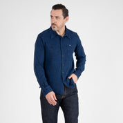 IHSH-96-IND - Waffle Work Shirt - Indigo