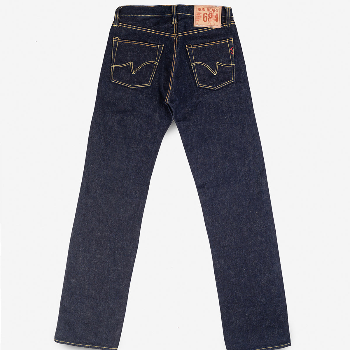 IH-684S-18 - 18oz Vintage Selvedge Denim Relaxed Straight Cut Jeans - Indigo