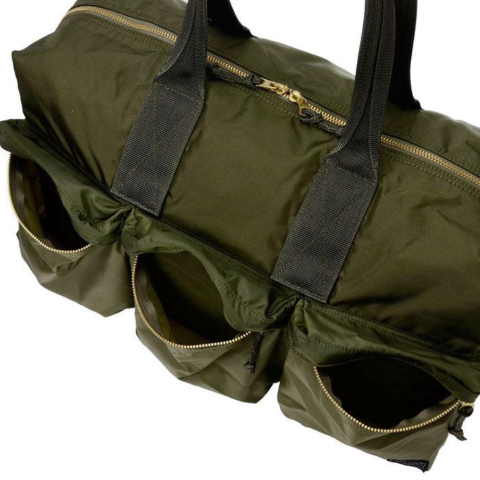 Image showing the Porter-Yoshida & Co - FORCE 2WAY DUFFLE BAG - Olive Drab which is a Bags described by the following info Accessories, Bags, Porter-Yoshida & Co. and sold on the IRON HEART GERMANY online store