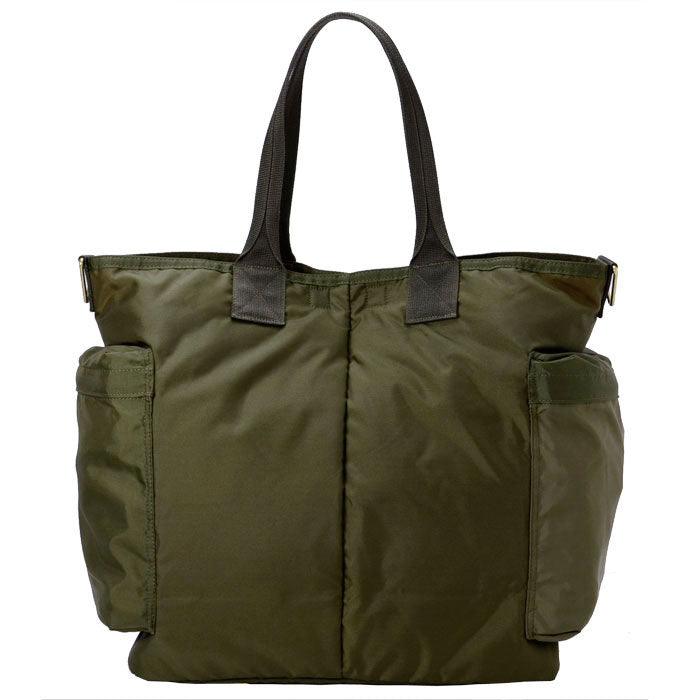 Image showing the Porter-Yoshida & Co - FORCE 2WAY TOTE BAG - Olive Drab which is a Bags described by the following info Accessories, Bags, Porter-Yoshida & Co. and sold on the IRON HEART GERMANY online store