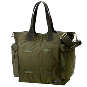 Image showing the Porter-Yoshida & Co - FORCE 2WAY TOTE BAG - Olive Drab which is a Bags described by the following info Accessories, Bags, Porter-Yoshida & Co. and sold on the IRON HEART GERMANY online store