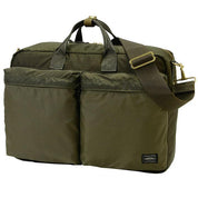 Image showing the Porter-Yoshida & Co - FORCE 3WAY BRIEFCASE - Olive Drab which is a Bags described by the following info Accessories, Bags, Porter-Yoshida & Co. and sold on the IRON HEART GERMANY online store