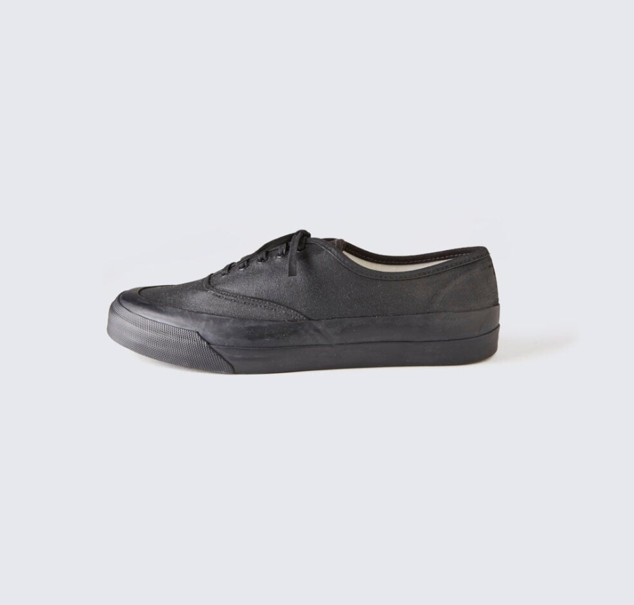 Peanuts & Co x ACVM WAXED COTTON P-DECK SHOES - Black