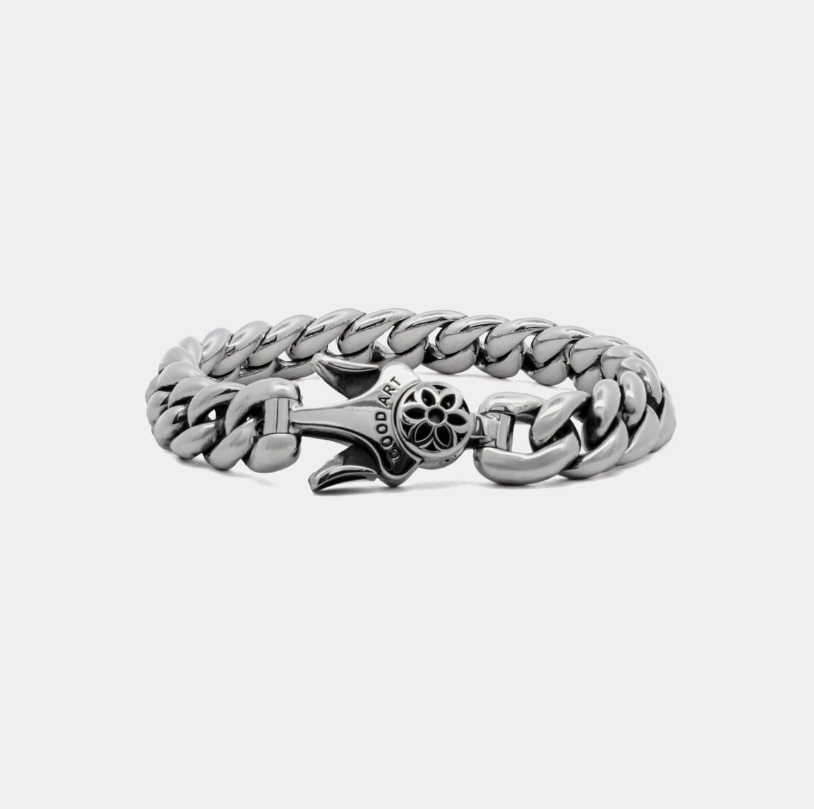 GA-MODEL-10-BRA-3A - GOOD ART HLYWD Model 10 Bracelet 3A - Sterling Silver