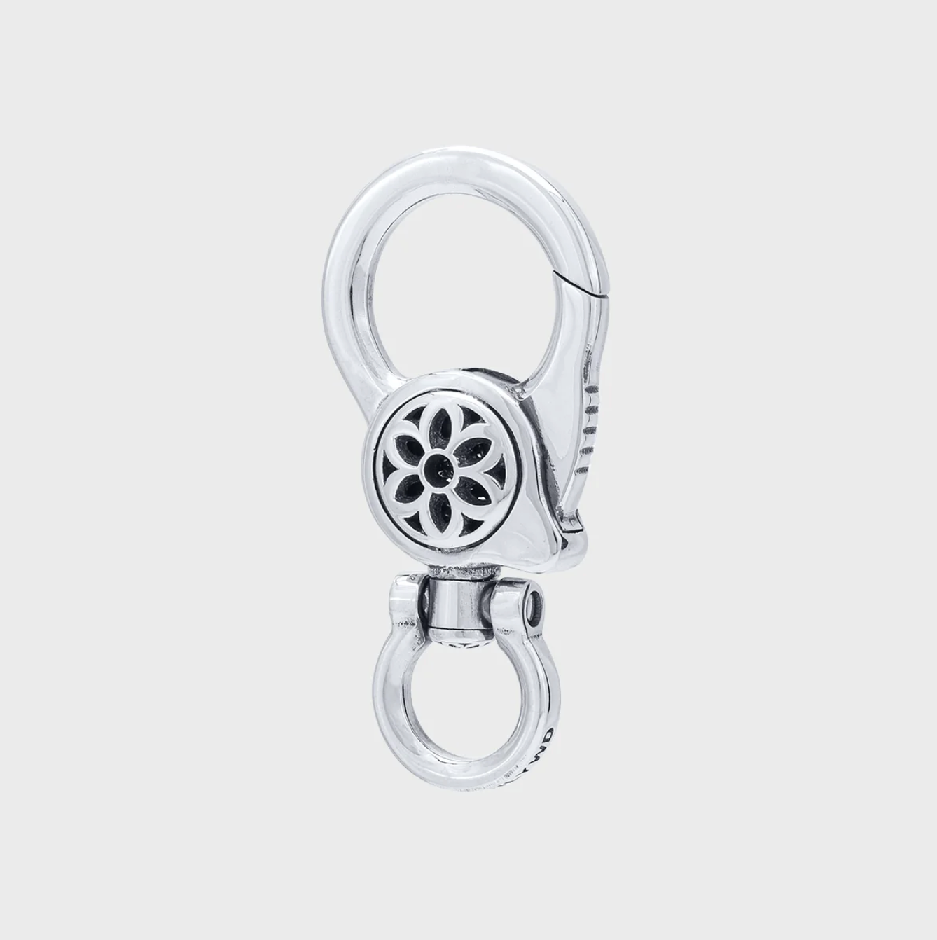 GA-CLIP-8-A - GOOD ART HLYWD Clip 8 Keychain A - Sterling Silver