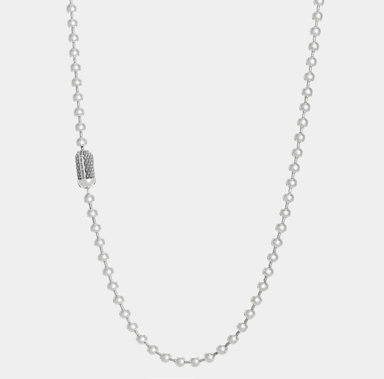 GA-POPLOCK-NECKLACE-24-GB - GOOD ART HLYWD Poplock Necklace Goosebumps/ 24' - Sterling Silver