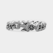 GA-MODEL-10-BRA-GB-B - GOOD ART HLYWD Model 10 Bracelet Goosebumps B - Sterling Silver