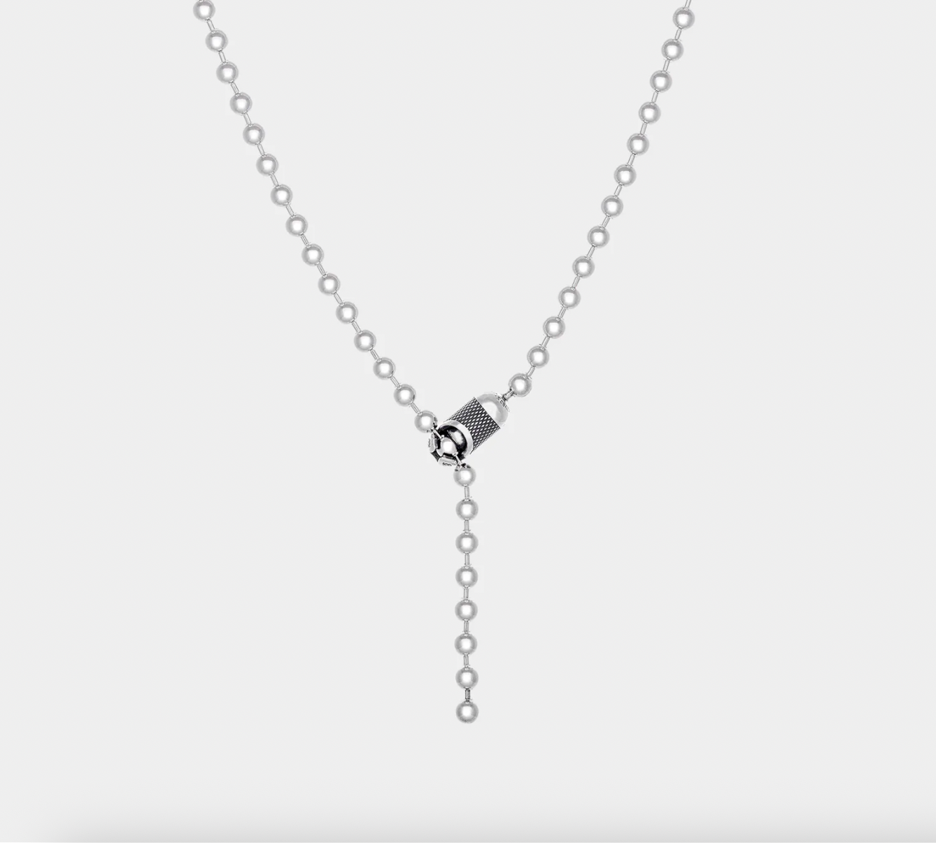 GA-POPLOCK-A-NECKL-2A-GB - GOOD ART HLYWD Poplock A Necklace 2A Goosebumps - Sterling Silver