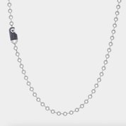 GA-POPLOCK-B-NECKL-2A-GB - GOOD ART HLYWD Poplock B Necklace 2A Goosebumps - Sterling Silver