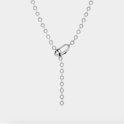 GA-POPLOCK-B-NECKL-TC - GOOD ART HLYWD Poplock B Necklace Triple Cutout - Sterling Silver