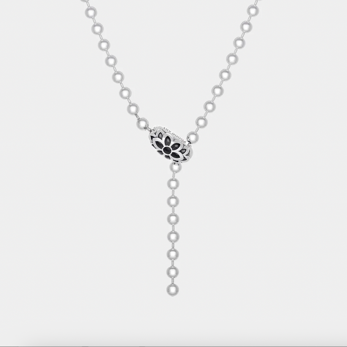 GA-POPLOCK-B-NECKL-TC - GOOD ART HLYWD Poplock B Necklace Triple Cutout - Sterling Silver
