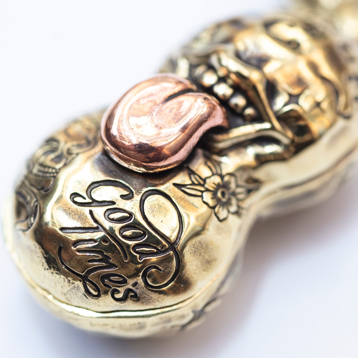 PE-BERO-TATTOO-LARGE-BRA - Peanuts & Co BERO TATTOO PEANUTS Pendant Large - Brass/ K10PG
