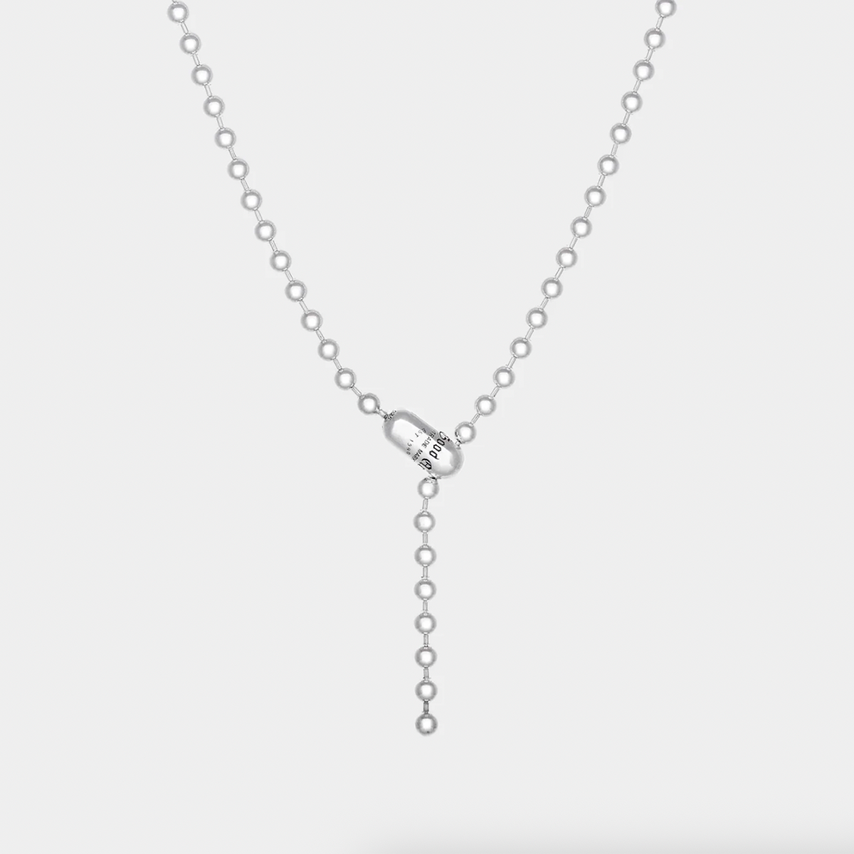 GA-POPLOCK-NECKLACE-A24-LO - GOOD ART HLYWD Poplock Necklace Good Art Logo/ A24' - Sterling Silver